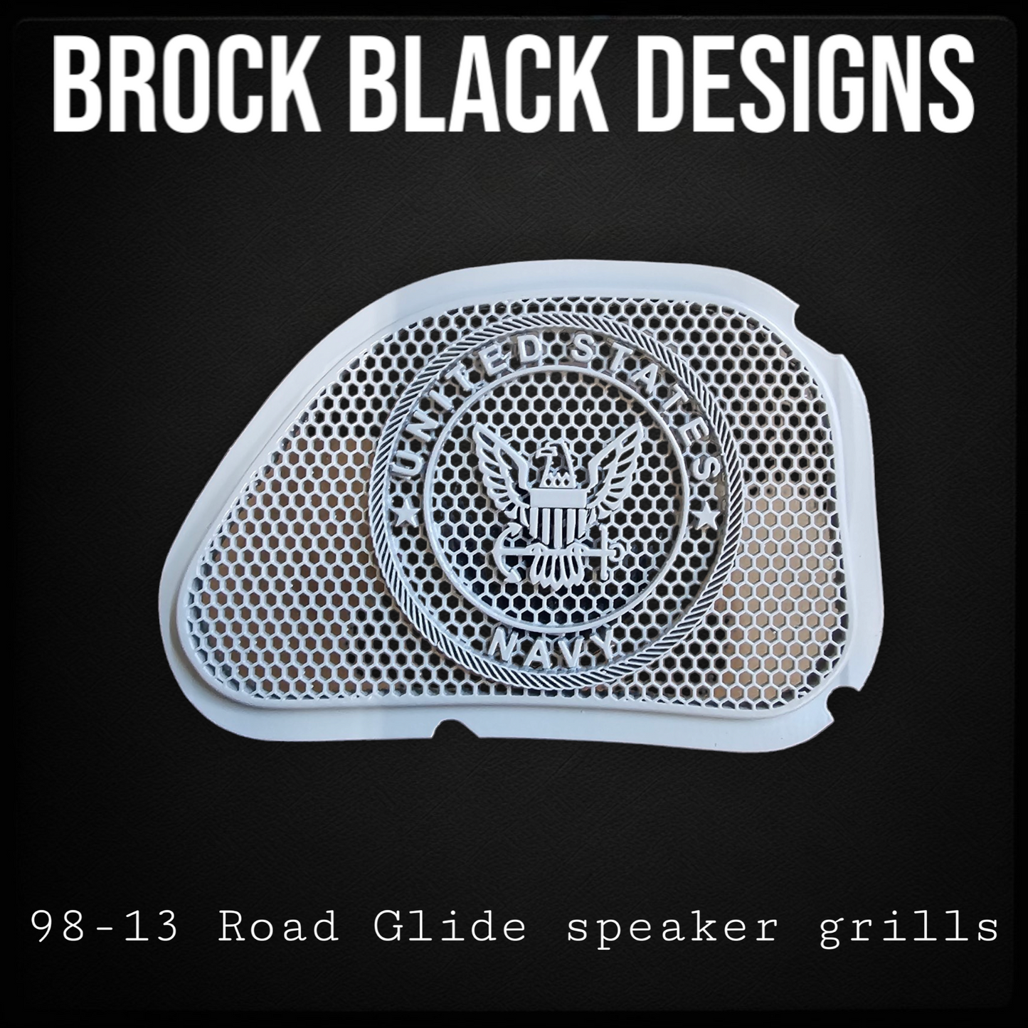 98-2024+ Road Glide 3D Navy speakers grill covers set