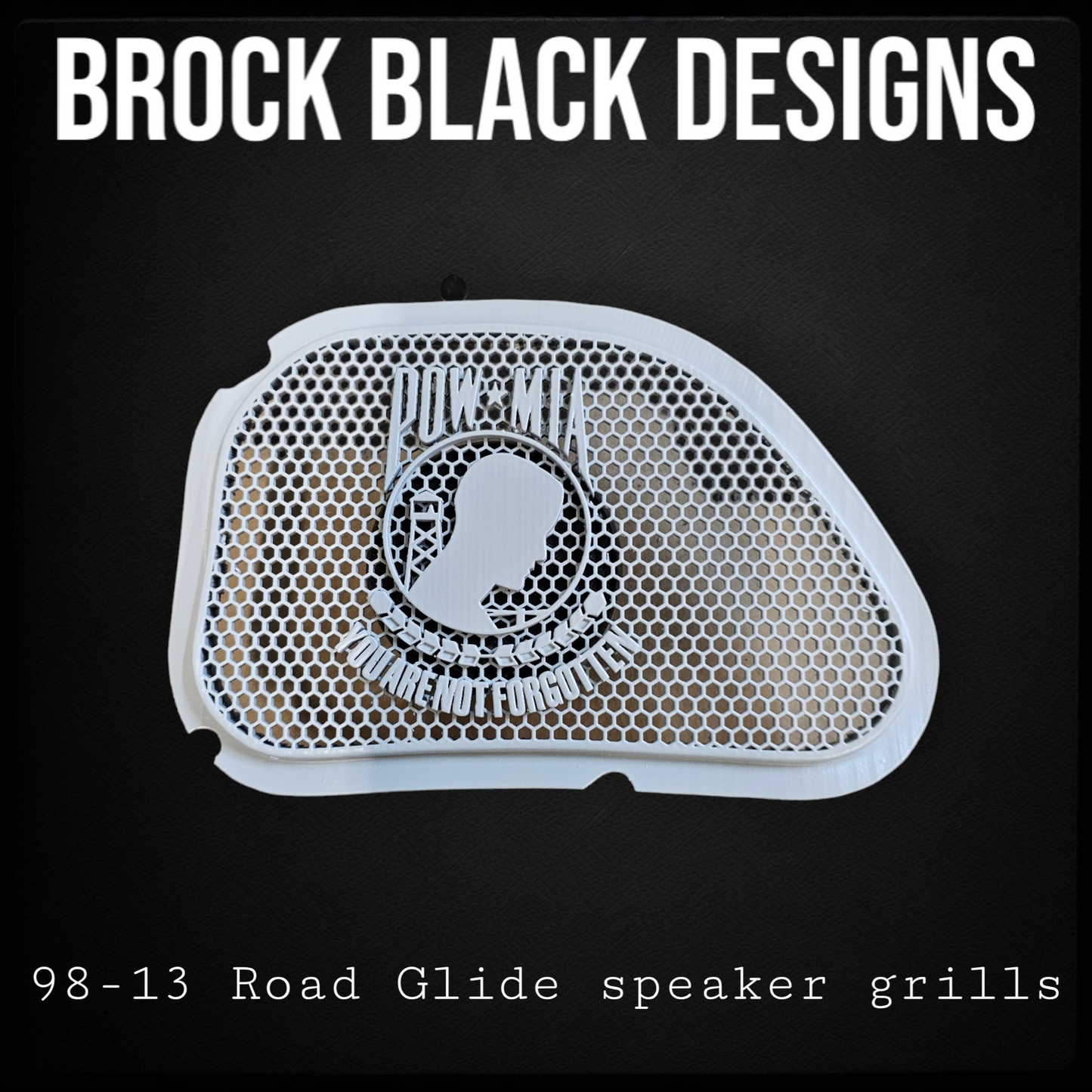 98-2024+ Road Glide 3D POW MIA TRIBUTE speakers grill covers set