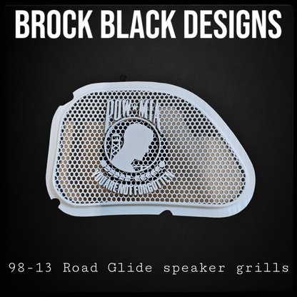 98-2024+ Road Glide 3D POW MIA TRIBUTE speakers grill covers set