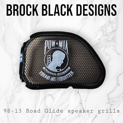 98-2024+ Road Glide 3D POW MIA TRIBUTE speakers grill covers set