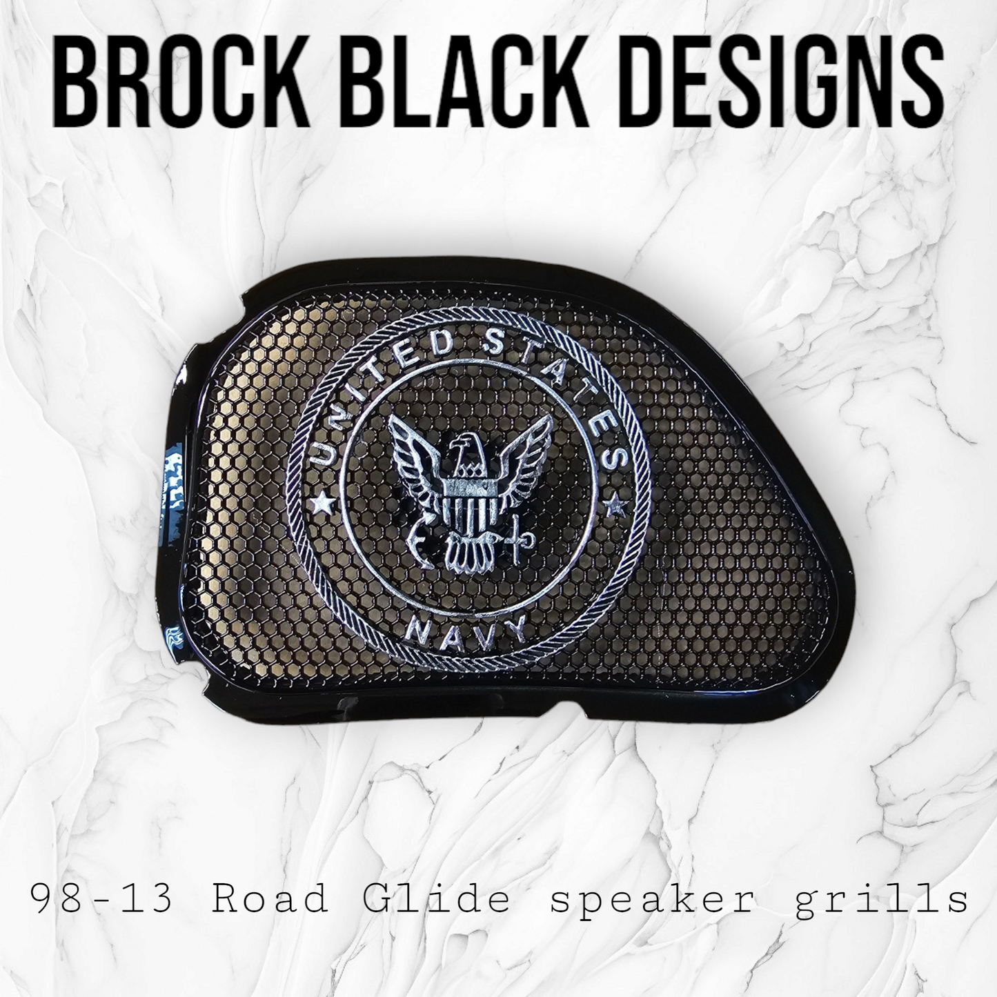 98-2024+ Road Glide 3D Navy speakers grill covers set
