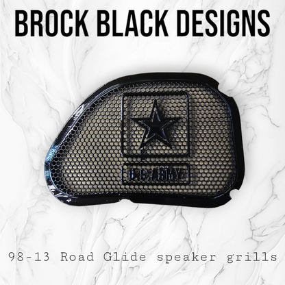 98-2024+ Road Glide 3D Army speakers grill covers set
