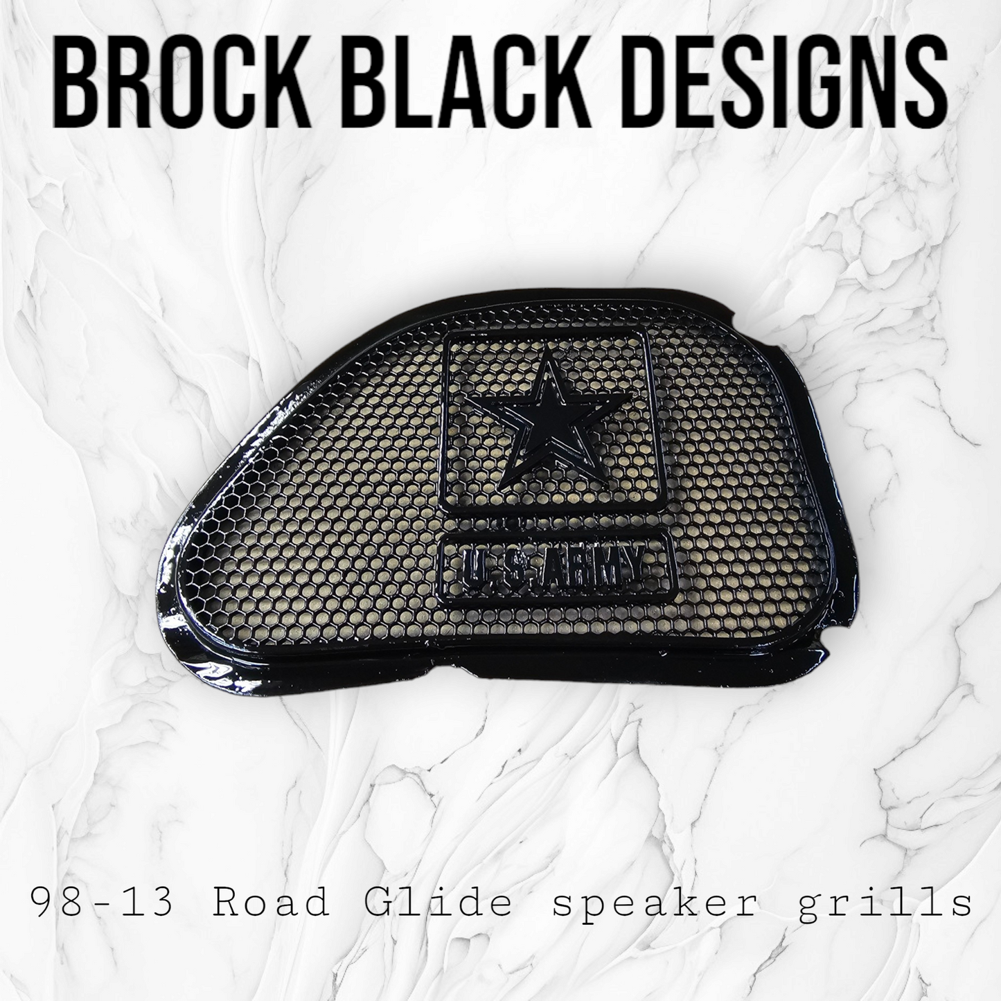 98-2024+ Road Glide 3D Army speakers grill covers set