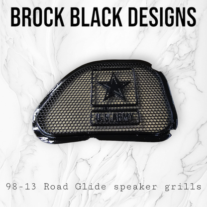 98-2024+ Road Glide 3D Army speakers grill covers set