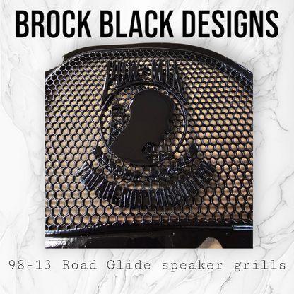 98-2024+ Road Glide 3D POW MIA TRIBUTE speakers grill covers set