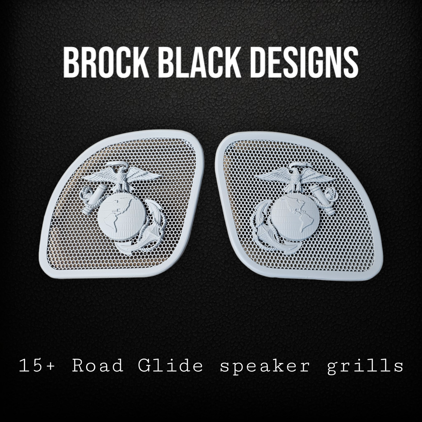 98-2024+ Road Glide 3D USMC speakers grill covers set