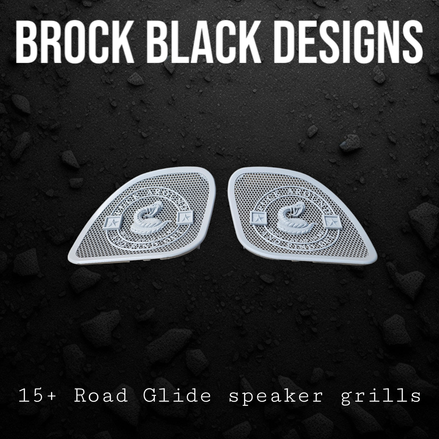98-2024+ Road Glide inner 3D Don't Tread on me speakers grill covers set