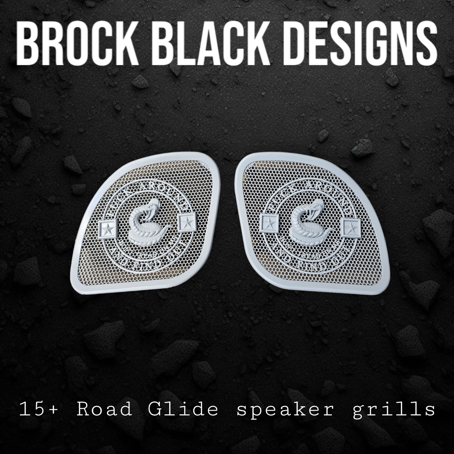 98-2024+ Road Glide inner 3D Don't Tread on me speakers grill covers set