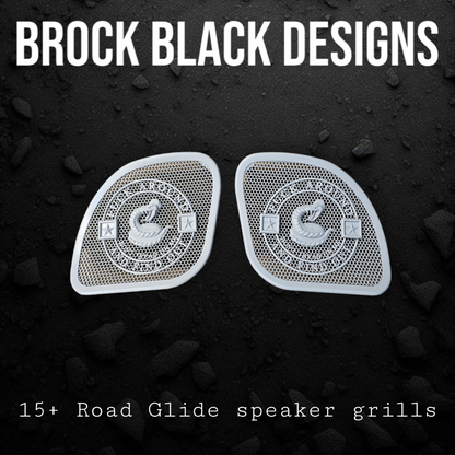 98-2024+ Road Glide inner 3D Don't Tread on me speakers grill covers set