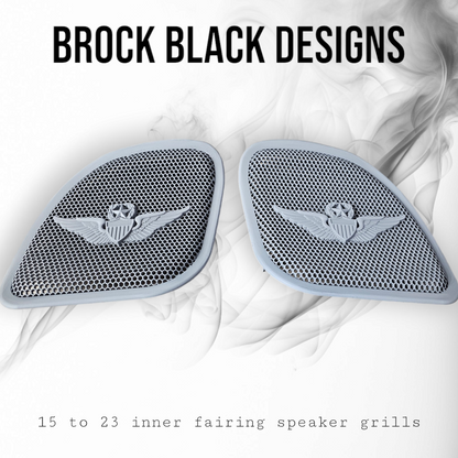 98-2024+ Road Glide 3D US Army Master chief wings seal speakers grill covers set