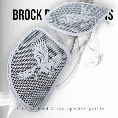 98-2024+ Road Glide 3D Eagle speakers grill covers set