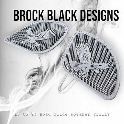 98-2024+ Road Glide 3D Eagle speakers grill covers set