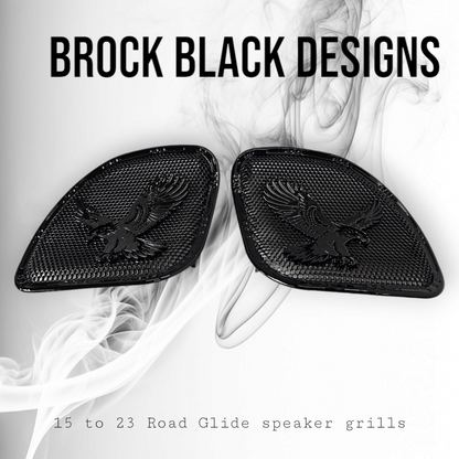 98-2024+ Road Glide 3D Eagle speakers grill covers set