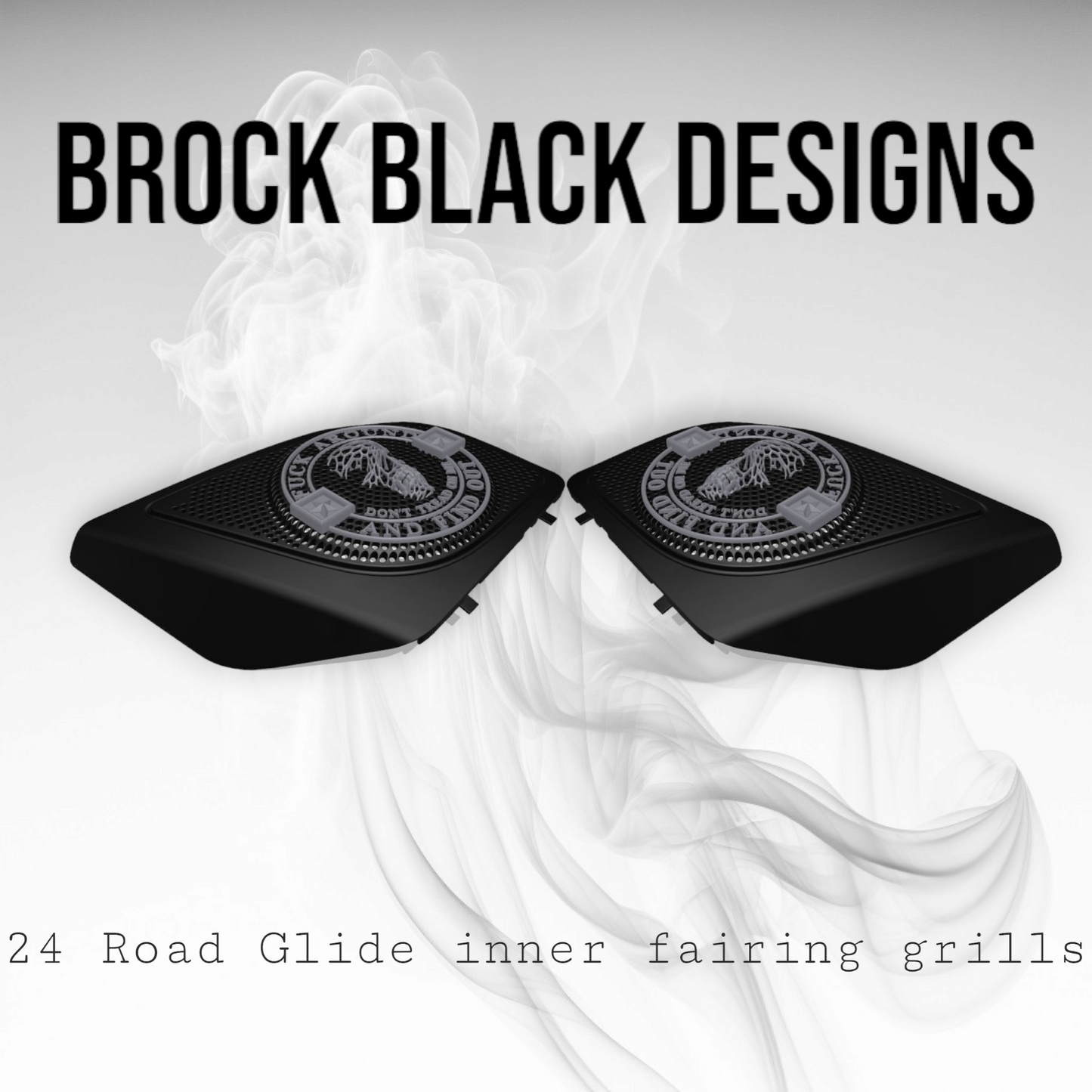 98-2024+ Road Glide inner 3D webbed skull fafo speakers grill covers set