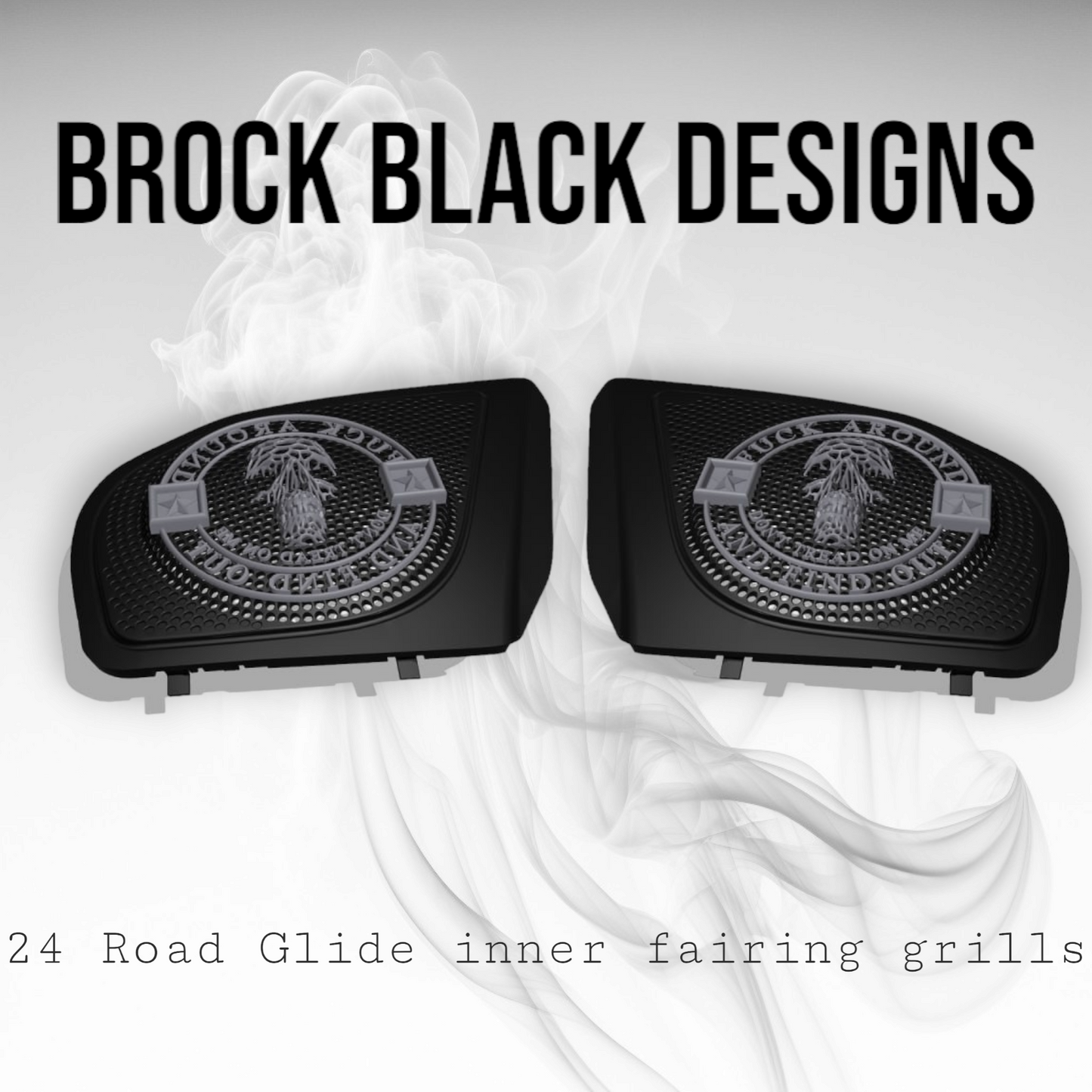 98-2024+ Road Glide inner 3D webbed skull fafo speakers grill covers set