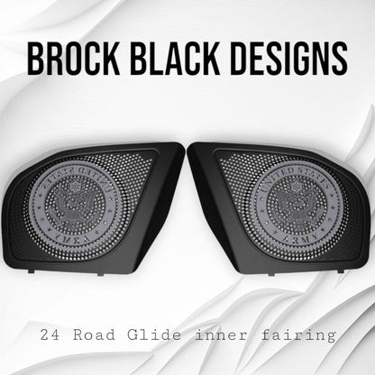 98-2024+ Road Glide 3D Army seal speakers grill covers set