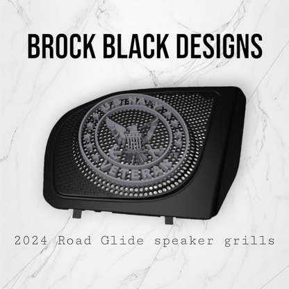 98-2024+ Road Glide 3D Navy speakers grill covers set