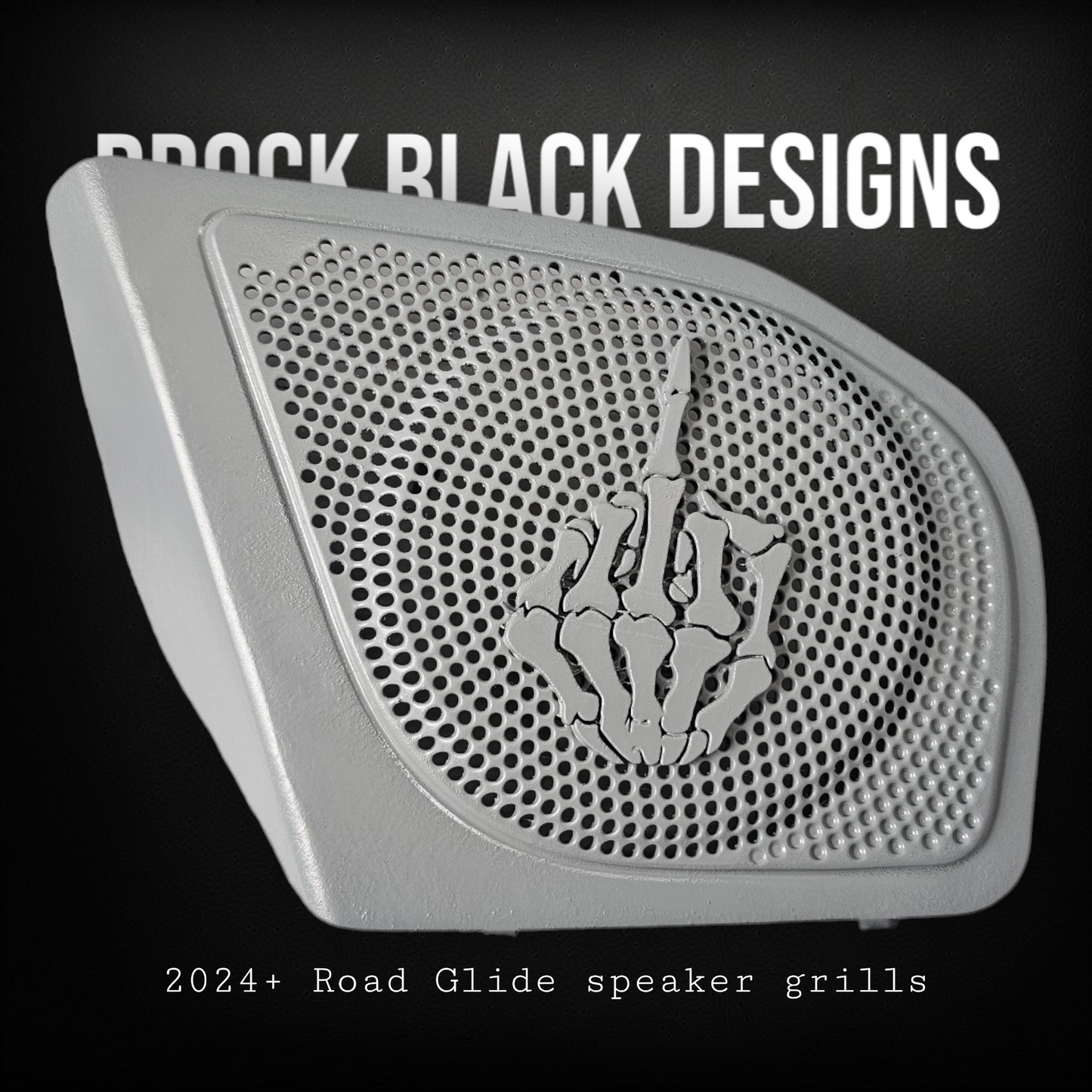 98-2024+ Road Glide 3D middle finger speakers grill covers set