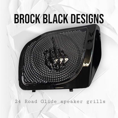 98-2024+ Road Glide 3D middle finger speakers grill covers set