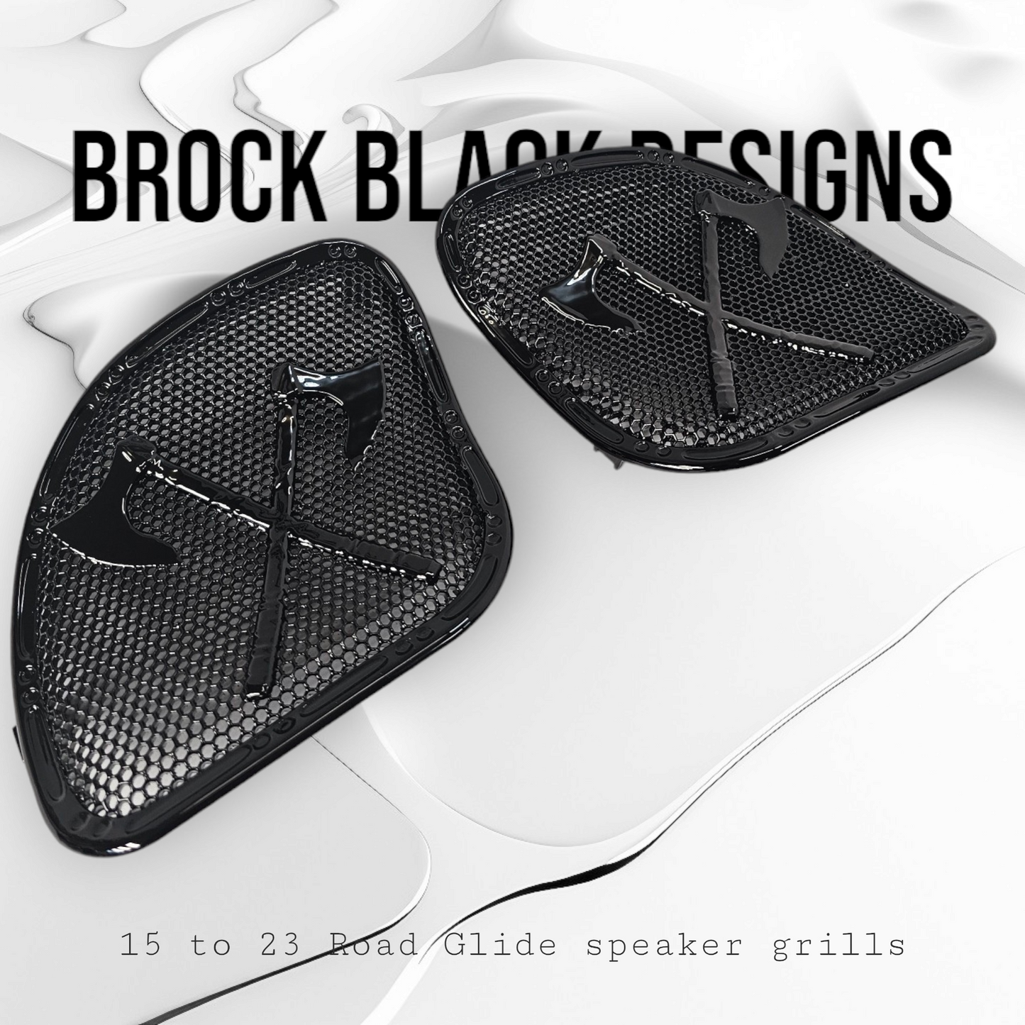 98-2024+ Road Glide 3D Axe speakers grill covers set