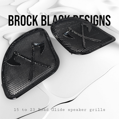 98-2024+ Road Glide 3D Axe speakers grill covers set