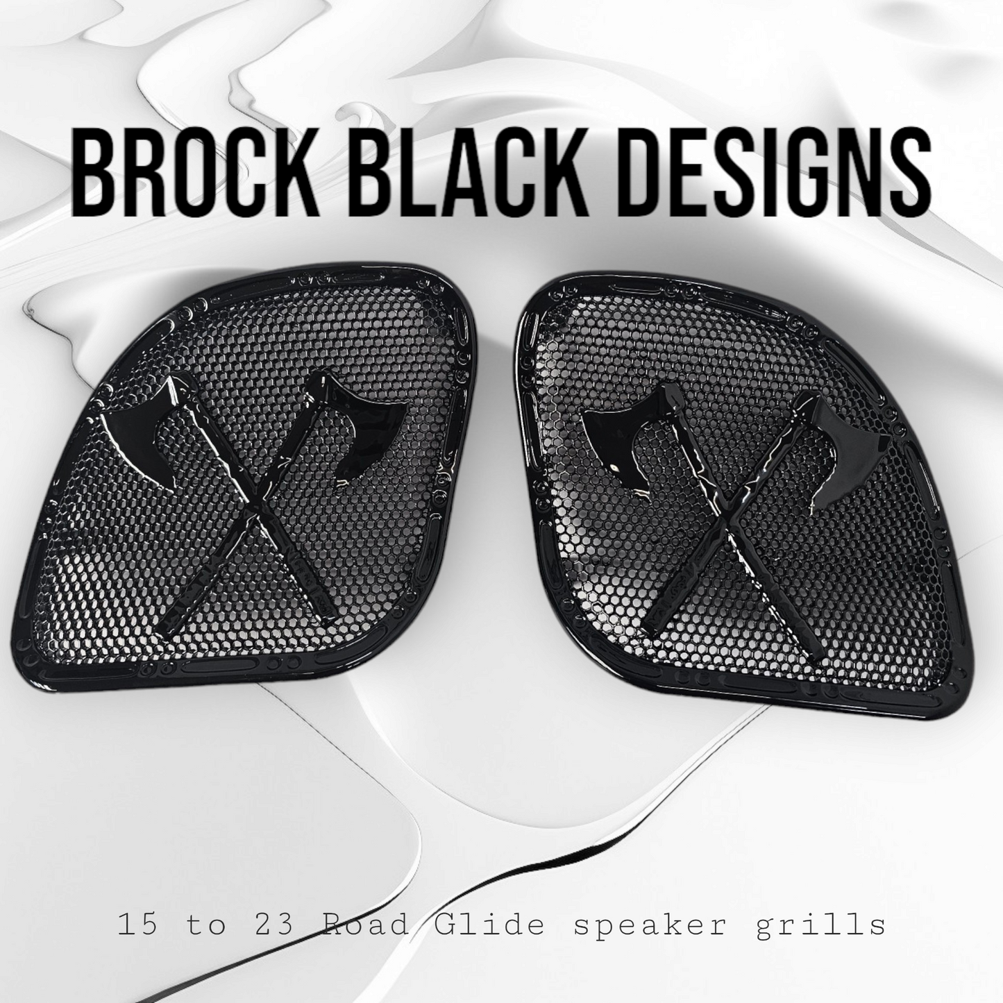 98-2024+ Road Glide 3D Axe speakers grill covers set