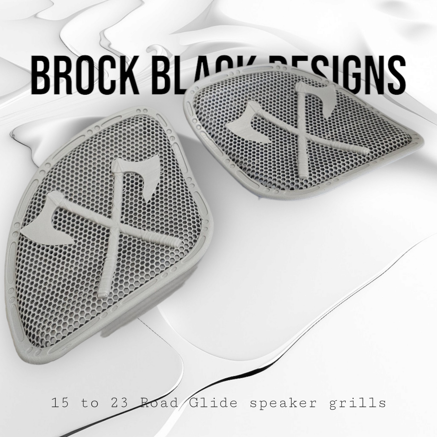 98-2024+ Road Glide 3D Axe speakers grill covers set