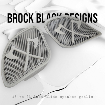 98-2024+ Road Glide 3D Axe speakers grill covers set