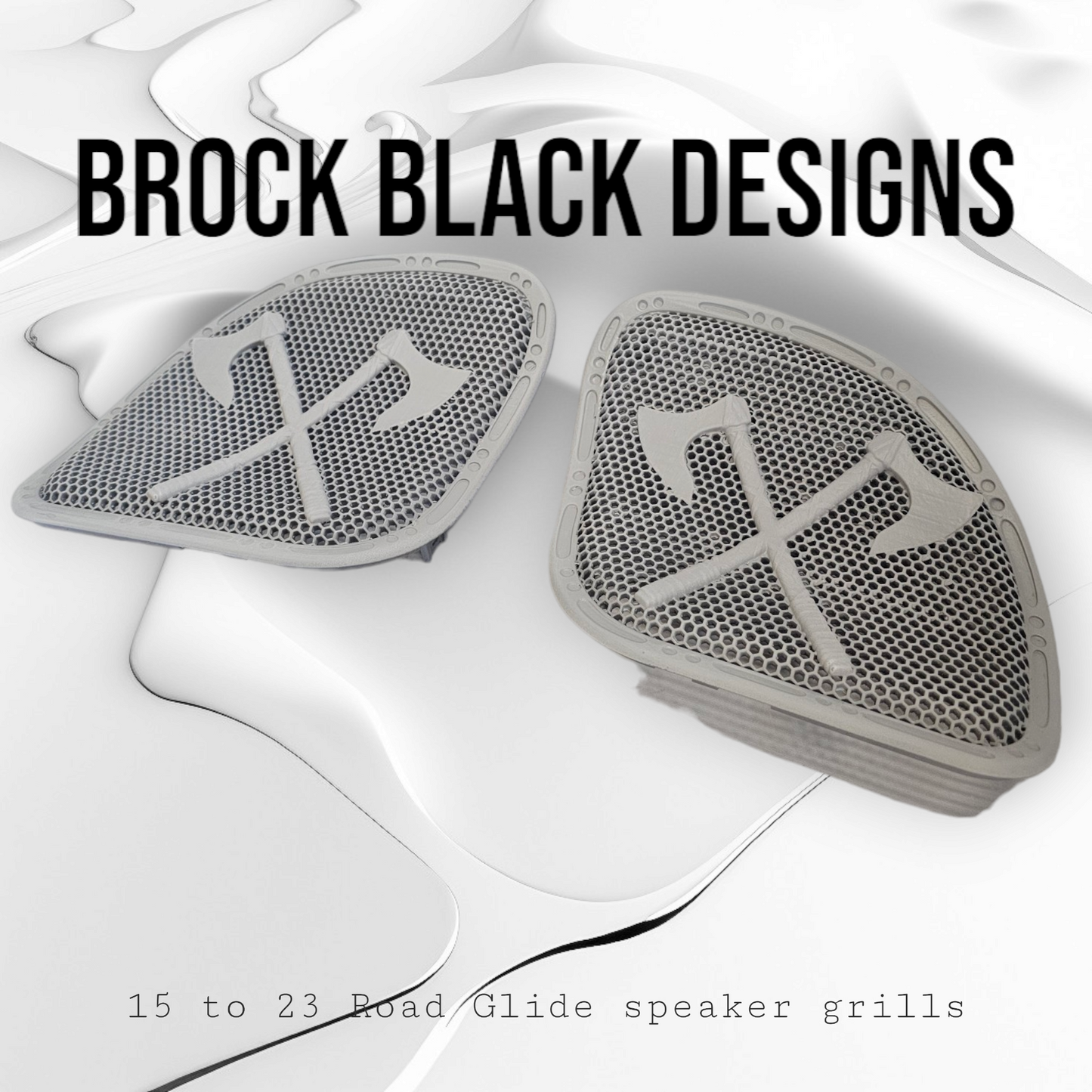98-2024+ Road Glide 3D Axe speakers grill covers set