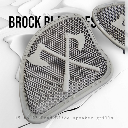 98-2024+ Road Glide 3D Axe speakers grill covers set