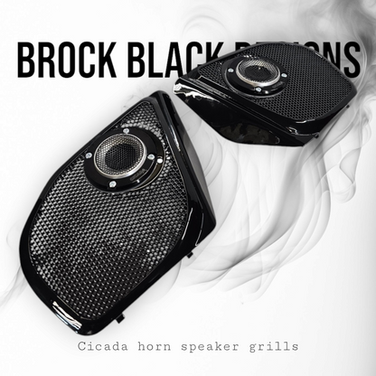 2024+ Road Glide with Cicada tweeter speakers grills set Fireball theme