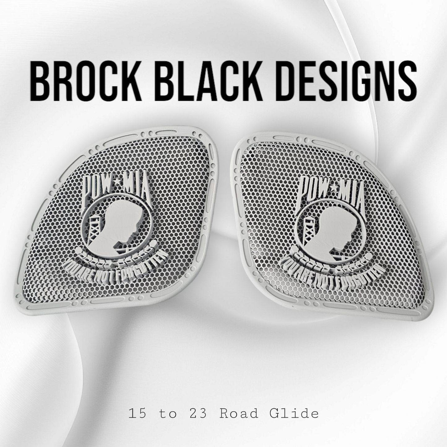 98-2024+ Road Glide 3D POW MIA TRIBUTE speakers grill covers set