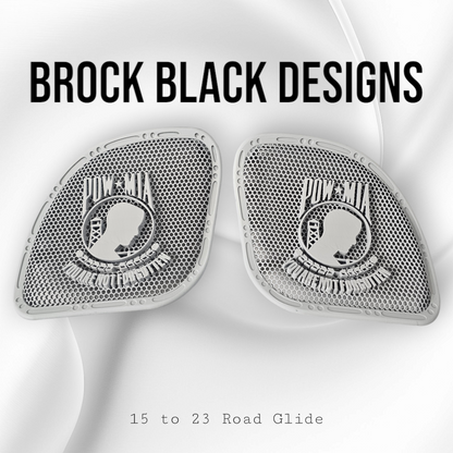 98-2024+ Road Glide 3D POW MIA TRIBUTE speakers grill covers set