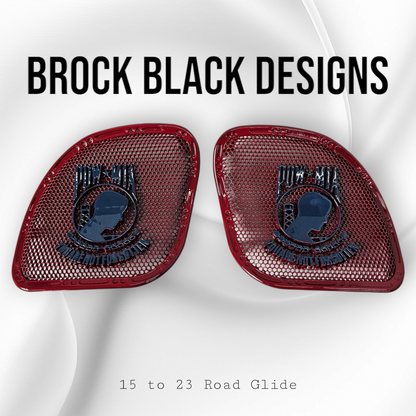 98-2024+ Road Glide 3D POW MIA TRIBUTE speakers grill covers set