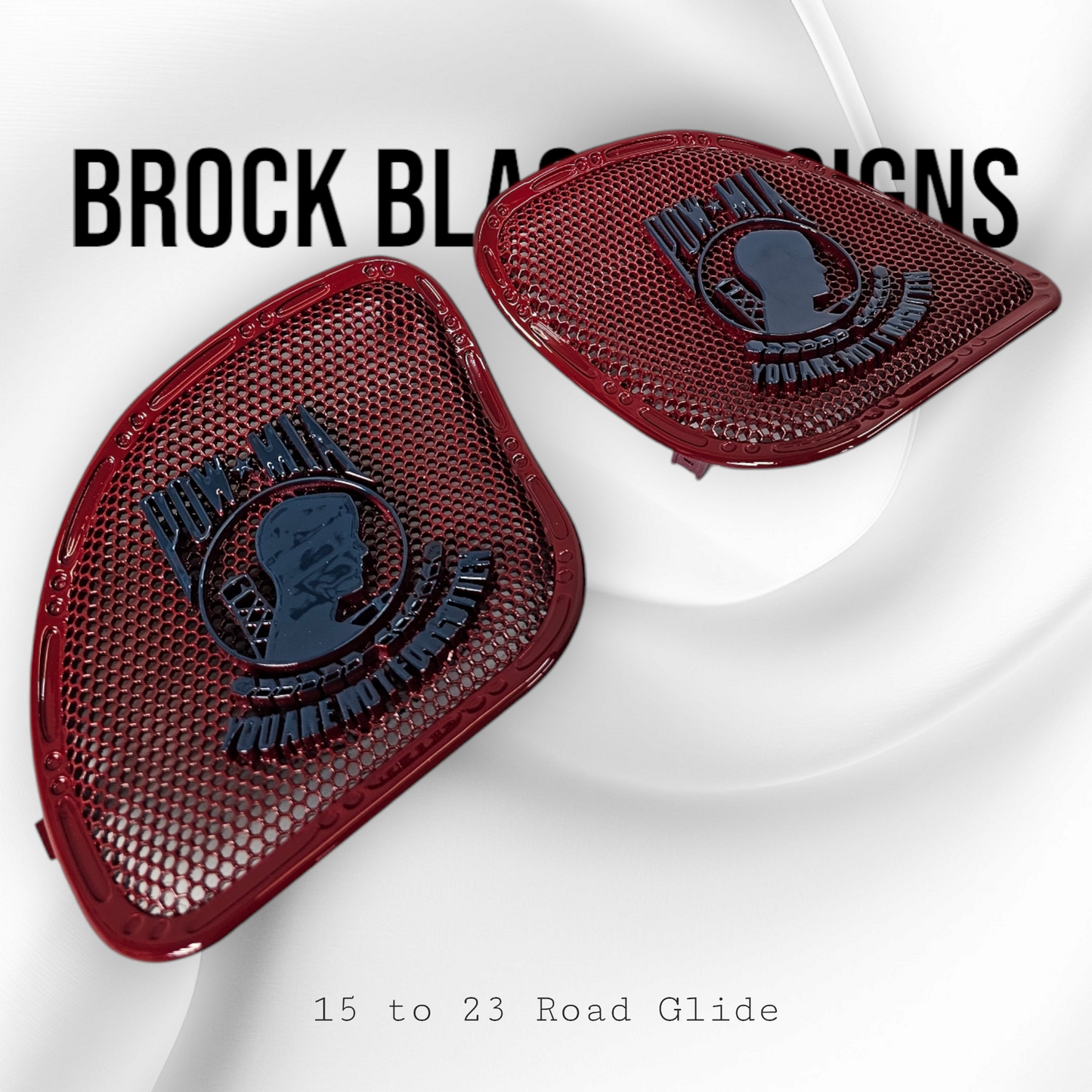 98-2024+ Road Glide 3D POW MIA TRIBUTE speakers grill covers set