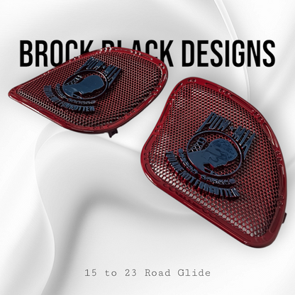 98-2024+ Road Glide 3D POW MIA TRIBUTE speakers grill covers set