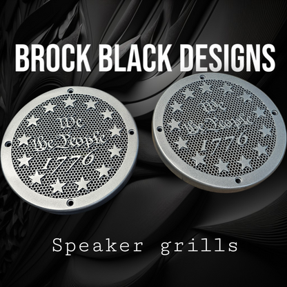 A set of We the People speakers grill covers