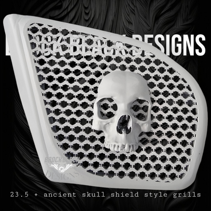 98-2024+ Road Glide 3D Ancient Skull speakers grill covers set