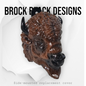 3D buffalo horn cover