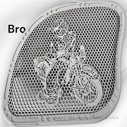 98 to 2024+ Road Glide 3D Popeye speakers grill covers set