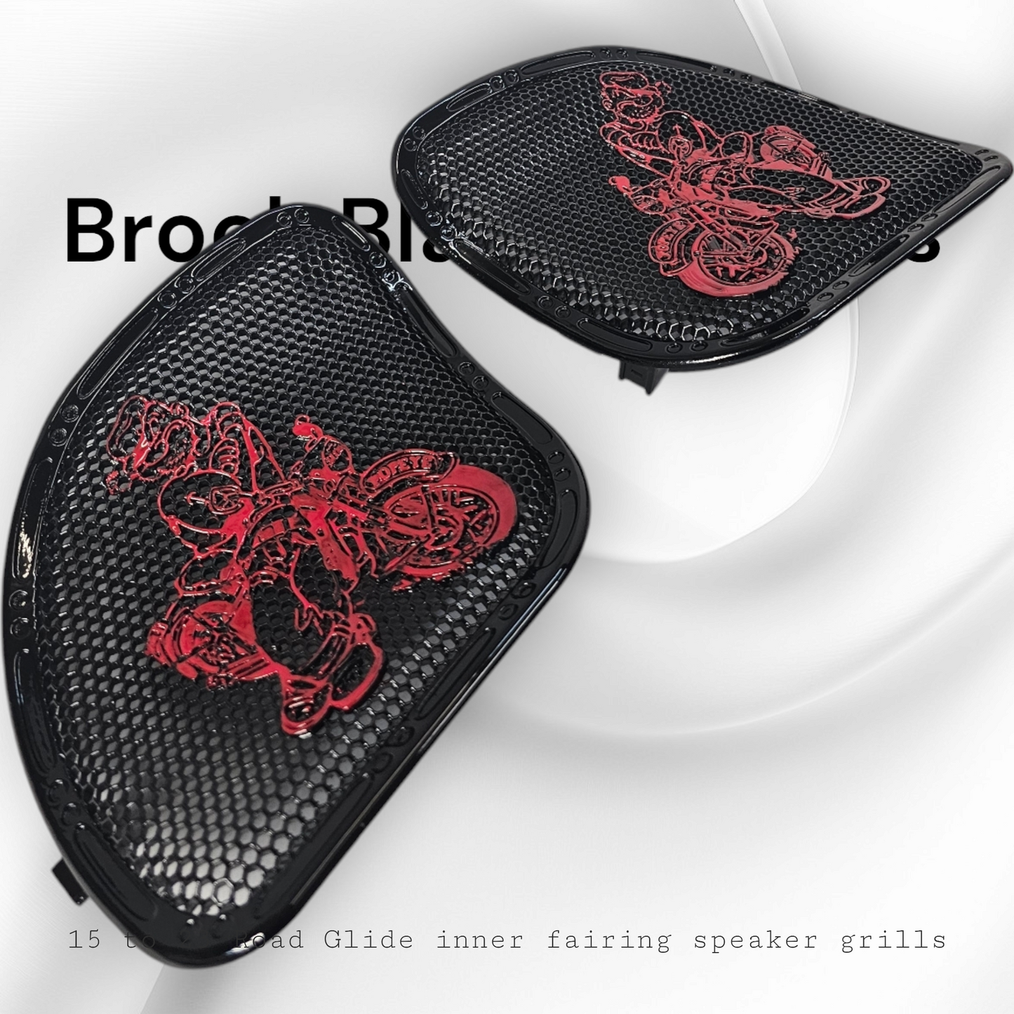 98 to 2024+ Road Glide 3D Popeye speakers grill covers set
