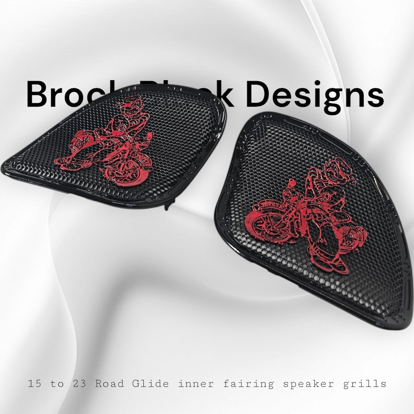 98 to 2024+ Road Glide 3D Popeye speakers grill covers set