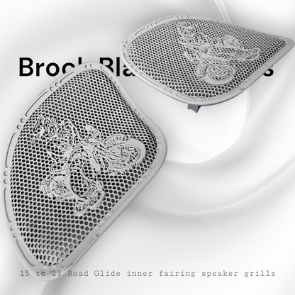 98 to 2024+ Road Glide 3D Popeye speakers grill covers set