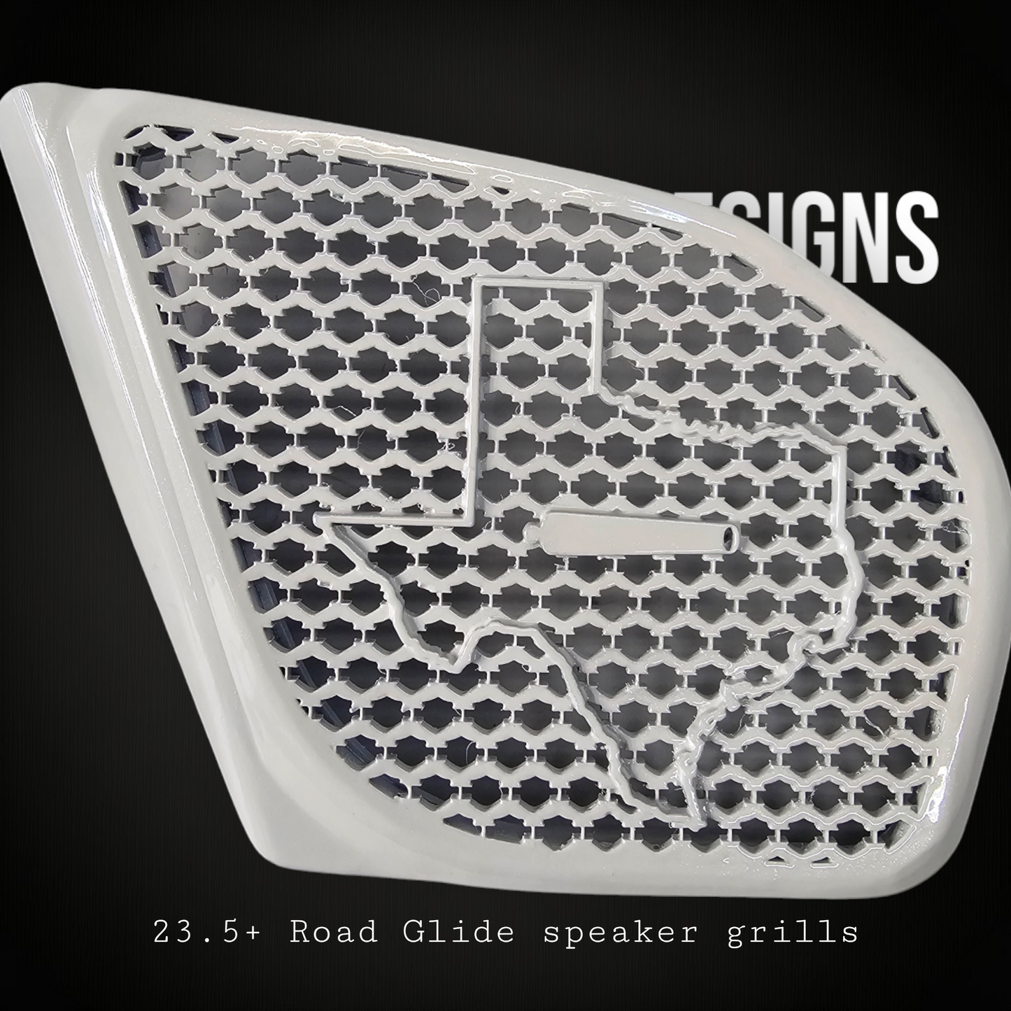 98 to 2024+ Road Glide 3D Texas speakers grill covers set