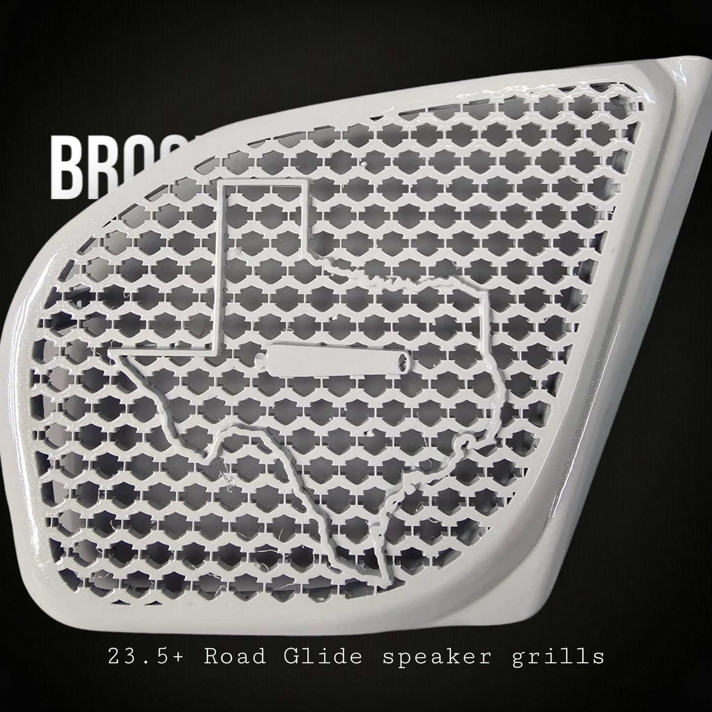98 to 2024+ Road Glide 3D Texas speakers grill covers set