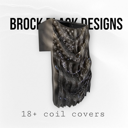 Draped American flag coil cover