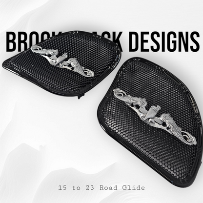 98-2025+ Road Glide 3D Navy Enlisted Submarine Dolphins speakers grill covers set