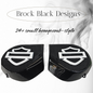 23.5+ Harley inner 3D shield speakers grill covers set