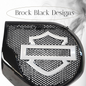 23.5+ Harley inner 3D shield speakers grill covers set