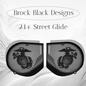97-25+ Harley inner Touring 3D USMC speakers grill covers set